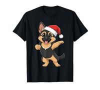 Adorable Chien Berger Allemand de Noël Dansant T-Shirt