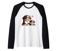 Adorable Chien Bernois Chiot Amour Manche Raglan