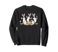 Adorable Chien Border Collie de Pâques œufs de Lapin Danse Kawaii Sweatshirt