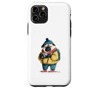 Adorable Chien Carlin Photographe Explorateur d'hiver Coque pour iPhone 11 Pro