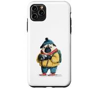 Adorable Chien Carlin Photographe Explorateur d'hiver Coque pour iPhone 11 Pro Max