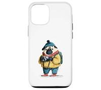 Adorable Chien Carlin Photographe Explorateur d'hiver Coque pour iPhone 12/12 Pro