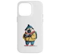 Adorable Chien Carlin Photographe Explorateur d'hiver Coque pour iPhone 14 Pro Max
