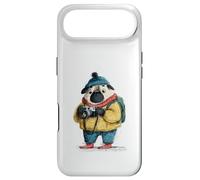 Adorable Chien Carlin Photographe Explorateur d'hiver Coque pour iPhone Air