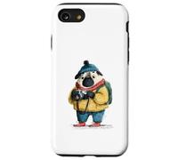 Adorable Chien Carlin Photographe Explorateur d'hiver Coque pour iPhone SE (2020) / 7/8