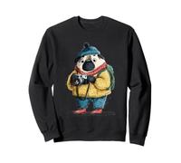 Adorable Chien Carlin Photographe Explorateur d'hiver Sweatshirt
