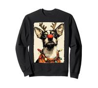 Adorable Chien Chihuahua de Noël avec lumières festives Sweatshirt