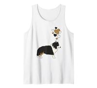 Adorable Chien de Berger Gallois avec cœurs Débardeur