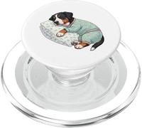 Adorable Chien de Montagne Suisse endormi en Pyjama PopSockets PopGrip pour MagSafe