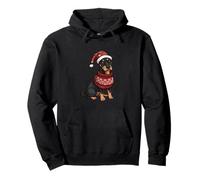 Adorable Chien Dobermann de Bande dessinée de Noël | Fête de Noël Sweat à Capuche