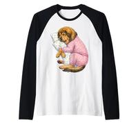 Adorable Chien Dogue tibétain endormi en Pyjama Art du Coucher Manche Raglan