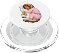 Adorable Chien Dogue tibétain endormi en Pyjama Art du Coucher PopSockets PopGrip pour MagSafe