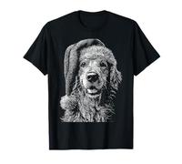 Adorable Chien Golden Retriever avec Bonnet de Père Noël T-Shirt