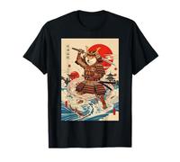 Adorable Chien Guerrier Japonais Shiba Inu Samurai Ukiyo-e T-Shirt