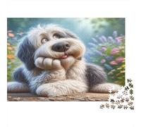 Adorable Chien Puzzle 1000 Pièces Papier recyclé pour Adultes Puzzle pour Adultes Impossible Difficile Stimulant Excellente idée Cadeau pour décompression à la Maison 52x38cm/1000pcs