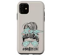 Adorable chignon d'infirmière beige drôle pour la journée des infirmières Coque pour iPhone 11
