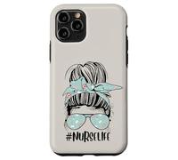 Adorable chignon d'infirmière beige drôle pour la journée des infirmières Coque pour iPhone 11 Pro