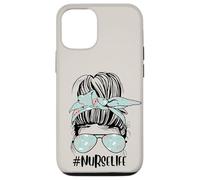 Adorable chignon d'infirmière beige drôle pour la journée des infirmières Coque pour iPhone 12/12 Pro