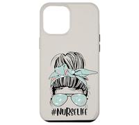 Adorable chignon d'infirmière beige drôle pour la journée des infirmières Coque pour iPhone 12 Pro Max