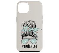 Adorable chignon d'infirmière beige drôle pour la journée des infirmières Coque pour iPhone 13