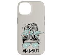 Adorable chignon d'infirmière beige drôle pour la journée des infirmières Coque pour iPhone 14