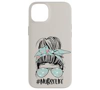 Adorable chignon d'infirmière beige drôle pour la journée des infirmières Coque pour iPhone 14 Plus
