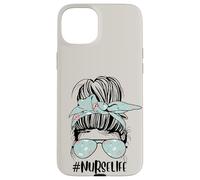 Adorable chignon d'infirmière beige drôle pour la journée des infirmières Coque pour iPhone 15 Plus