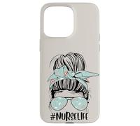 Adorable chignon d'infirmière beige drôle pour la journée des infirmières Coque pour iPhone 15 Pro Max