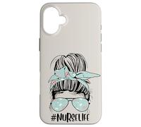 Adorable chignon d'infirmière beige drôle pour la journée des infirmières Coque pour iPhone 16 Plus