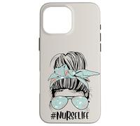 Adorable chignon d'infirmière beige drôle pour la journée des infirmières Coque pour iPhone 16 Pro Max