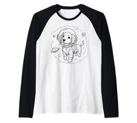 Adorable Chiot Astronaute Spatial Explorateur planètes Manche Raglan