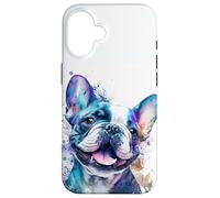 Adorable Chiot Frenchie Aquarelle Splash Frenchie Coque pour iPhone 16