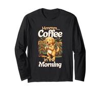 Adorable Chiot Golden Retriever Chien et Tasse de café Le Matin Manche Longue