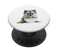 Adorable Chiot Ramen Nouilles à Ramen avec Motif Chien Gourmand PopSockets PopGrip Adhésif