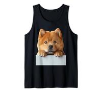 Adorable Chiot Shiba Inu Qui Regarde Les Chiens Débardeur