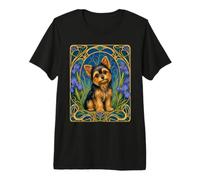 Adorable Chiot Yorkshire ou Chorkie Mix Art Nouveau T-Shirt Haut de Gamme