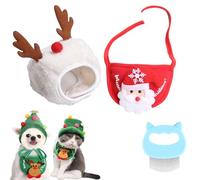 Adorable Christmas Tree Pom-Pom Hat, Celery Pets Dog Santa Hat, Christmas Green Velvet Headdress Hat for Dogs, Funny Soft Pet Hat for Dogs, Cat, Christmas Dog Hats for Christmas Party (C,M)