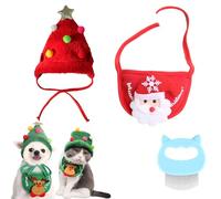 Adorable Christmas Tree Pom-Pom Hat, Celery Pets Dog Santa Hat, Christmas Green Velvet Headdress Hat for Dogs, Funny Soft Pet Hat for Dogs, Cat, Christmas Dog Hats for Christmas Party (B,M)