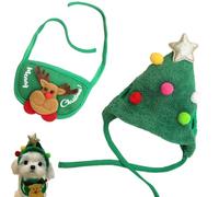 Adorable Christmas Tree Pom Pom Hat - Perfect Dog & Cats Christmas Hat for Holiday Gatherings with Soft Pom Poms and Adjustable Strap, Comfortable & Photo-Ready (Style#1 S)