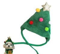 Adorable Christmas Tree Pom Pom Hat - Perfect Dog & Cats Christmas Hat for Holiday Gatherings with Soft Pom Poms and Adjustable Strap, Comfortable & Photo-Ready (Style#4 L)