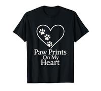 Adorable Citation commémorative pour Animal de Compagnie « Paw Prints on My Heart » T-Shirt