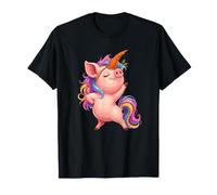 Adorable Cochon Arc-en-Ciel Licorne fête d'anniversaire Magique T-Shirt