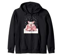 Adorable Cochon de Noël enveloppé dans Une Couverture pour Amoureux des Animaux Sweat à Capuche