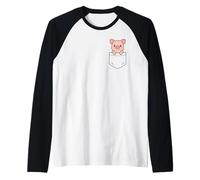 Adorable cochon de poche pour bébé cochon animal de la ferme Manche Raglan