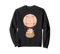 Adorable Cochon Volant en montgolfière en étoile Sweatshirt