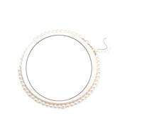 Adorable Collier de Perles Réglable Collier Ras-de-Cou élégant et Mignon en Grosse Perle for Chien ou Chat, Style Imitation Perle Blanche. Accessoires for Chien.(0.8cm,XS 15cm)