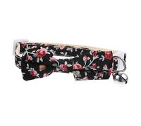 Adorable collier pour chat avec nœud papillon et clochette - Collier décoratif réglable pour animal domestique pour un usage quotidien et des occasions spéciales - Matériau sûr et respirant - Design