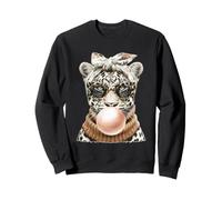 Adorable Coquette d'automne en Forme de léopard avec Chewing-Gum Sweatshirt