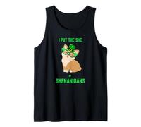 Adorable Corgi Saint Patrick's Day I Put The She in Shenanigans Débardeur