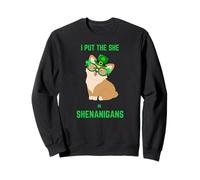 Adorable Corgi Saint Patrick's Day I Put The She in Shenanigans Sweatshirt